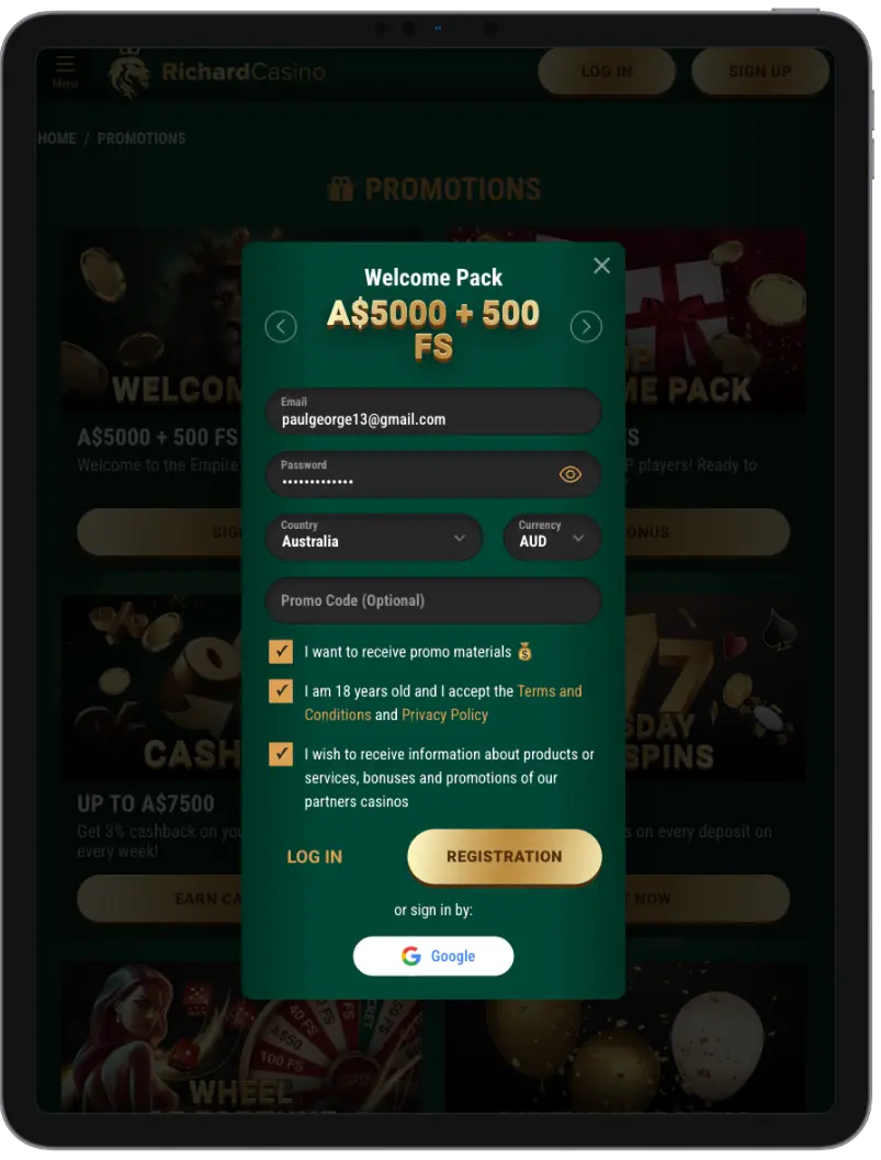 casino richard login